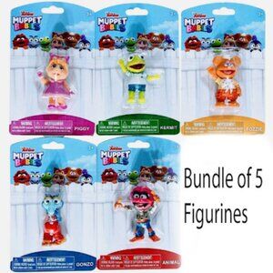 DISNEY Collectible "MUPPET BABIES" Mini Figurines Bundle of 5, Cake Toppers NEW